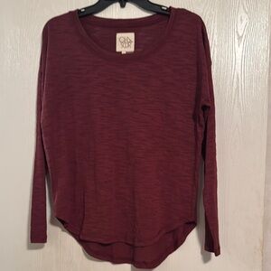 Old Navy Women's Burgundy Long Sleeve Top